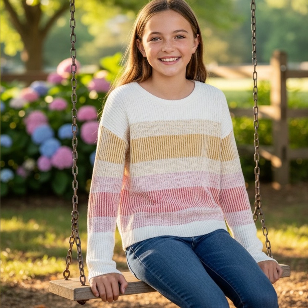 Girls Cat & Jack knit sweater